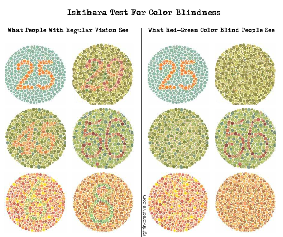 Ishihara colour vision test plate